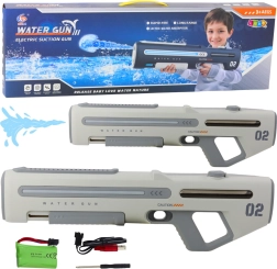 Elektrisk automatisk vandpistol grå-hvid 62 cm