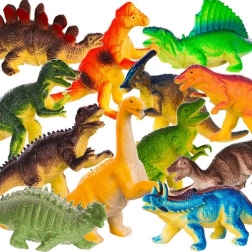 Sæt med 12 dinosaurfigurer