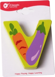 Klassisk træbogstav V