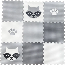 Minideckfloor Legeunderlag med Vaskebjørn og Poteaftryk