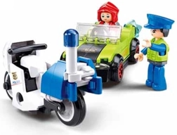 Sluban Metropolis Forklædt bandit i bil og politibetjent på motorcykel