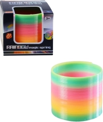 Regnbuefjeder – farverig hoppespiral til børn