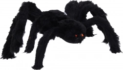Stor sort edderkop til Halloween