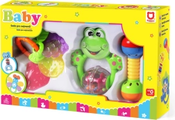 Sæt med 3 baby-rangler og bideringe