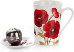 Tredelt tesæt Red Poppy