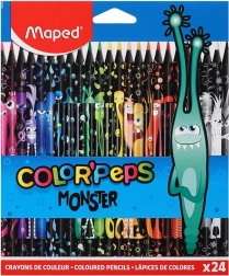 Trekantede farveblyanter MAPED Color'Peps Monster 24 stk.
