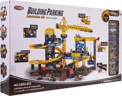 Interaktiv garage med spillelementer og tilbehør