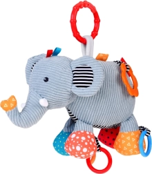 Sød elefant til ophæng på barnevogn med rangle til babyer