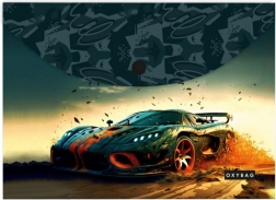 A4-dokumentmappe med trykknap og CAR-motiv