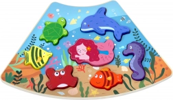 Træ-indsætningspuslespil Undervandsverden – sammenkoblingsbart