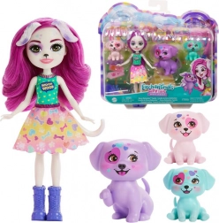 Enchantimals dukke Dessa Dalmatian med en sød familie af dalmatinere