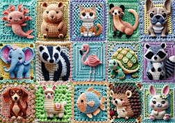 trefl puslespil premium plus hæklede dyr 1000 brikker