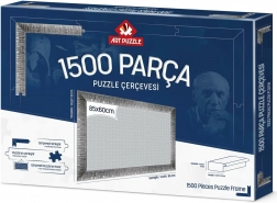 Ramme til puslespil 85x60 cm sølvfarvet