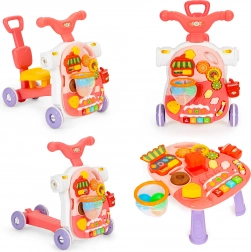 Løbecykel, løbehjul, interaktivt læringsbord 4-i-1 til børn rød