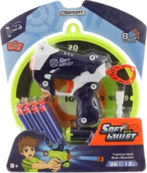 Skumpistol med sugekop-ammunition og målskive