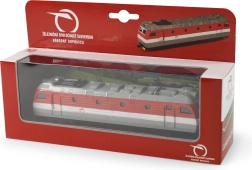 Metal Lokomotiv Rød og Grå 17 cm