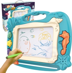 Woopie magnetisk skriftbræt med havmotiv - grøn