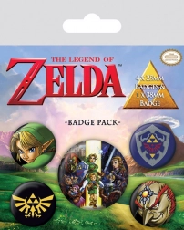 Sæt med The Legend of Zelda-badges (5 stk.)