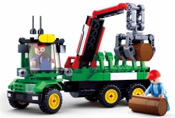 Sluban Gård Traktor med anhænger til stammer