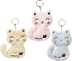 Plysbamse nøglering kat 11 cm