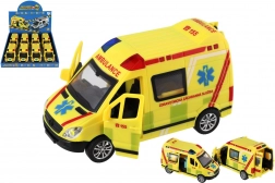 Redningsbil – plastik-ambulance 14,5 cm med lys og lyd