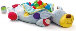 Multifunktionel plyshund med bolde Niny
