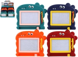 Magnetisk tegnetavle til børn formet som en dinosaur, 4 farver