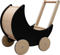 Trævogn og gåvogn 2-i-1 Montessori BABY MIX sort