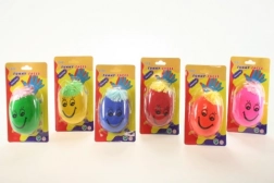 Antistressbold med ansigt og hår 8 × 5 cm