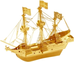Metal 3D-model af skibet GOLDEN HIND – guldudgave