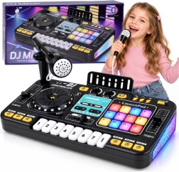 Interaktiv DJ-mixerpult til børn med Bluetooth, mikrofon og belysning