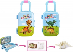 Dinosaurskelet i kuffert