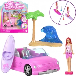 Mattel Mini Barbie Land cabriolet med minidukke Barbie og farveskift