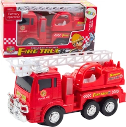 Brandbil med bevægelig stige, lys og lyde