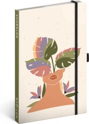 Notesblok NOTIQUE Monstera, linjeret, 13 × 21 cm