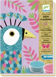 DJECO Sand- og glitterbilleder: Strålende fugle