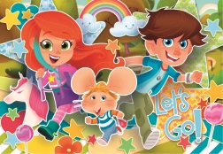 Clementoni Kæmpe Gulvpuslespil Mus Gigio 40 brikker