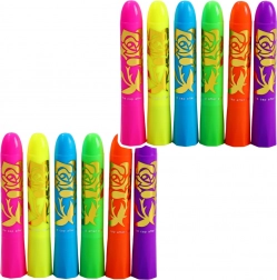 Neon ansigtsmalingssæt - 12 stk