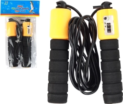 Sjippetov Sort-Orange Med Tæller Fitness