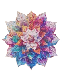 Træpuslespil Blomster-mandala