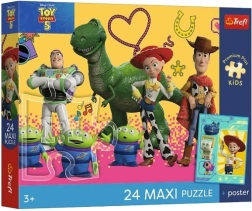 Maxi Premium Plus puslespil pro til børn Toy Story – legetøj og venner, 24 brikker
