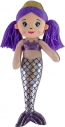 Plysbamse havfrue lilla 30 cm