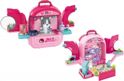 Dyrehospital i rygsæk med hundehvalp