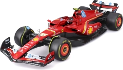 model af formel 1-ferrari sf-24 1:18 med kører carlos sainz fra bburago