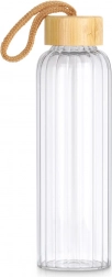 Glasflaske til vand 500 ml med bambuslåg Vilde