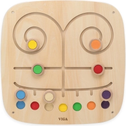 Viga Toys aktivitetsbræt til væg med farverige baner