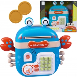 Elektronisk krabbesparebøsse med PIN-kodesafe – WOOPIE, blå