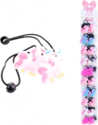 Hårelastikker med enhjørningemotiv, 2 stk. (pakker af 10)