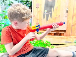 Skumpistol SPORTO Spy med skydning om hjørner