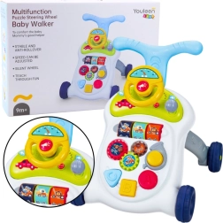 Interaktivt gåstativ med rat, lys og lyde